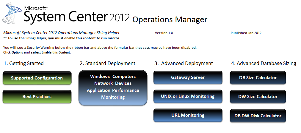 SCOM sizing helper