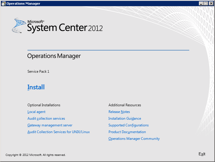 Upgrading SCOM 2012 to SCOM 2012 SP1 TopQore Blog